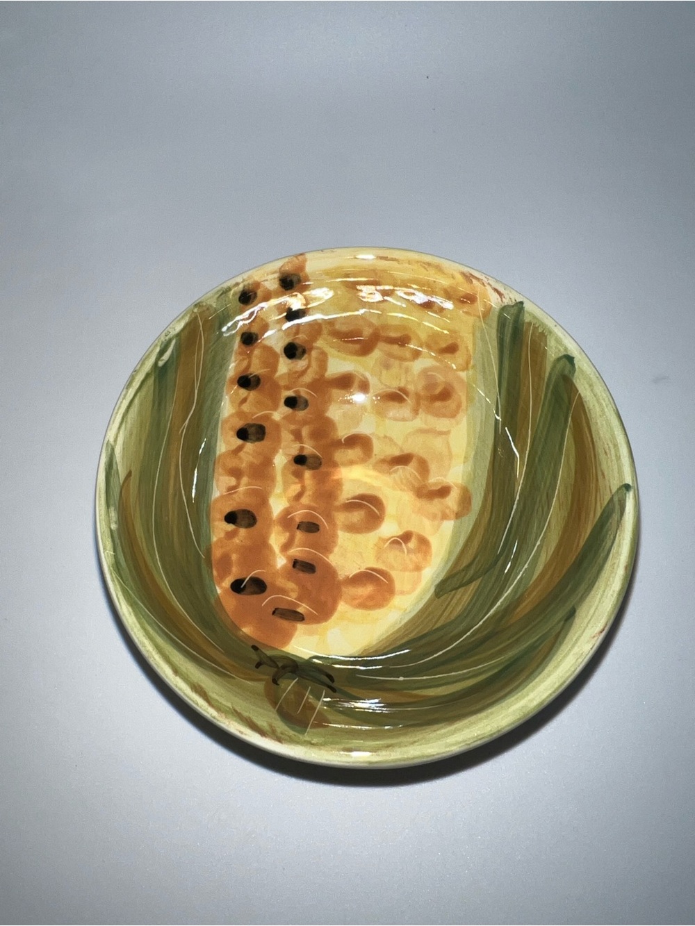 Pfaltzgraff Hand-Painted Yellow, Orange and Green Ceramic Bowl